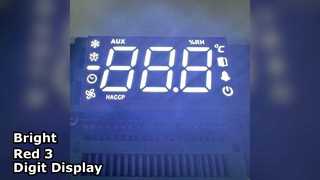3 Haneli LED Ekran 14,2mm Kırmızı Ultra Parlak