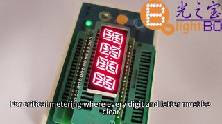 Taksimetre / Ölçüm Uygulamaları için 4 Haneli 14 Segmentli Alfanümerik LED Ekran, Ultra Parlak Kırmızı