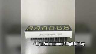 Elektronik için 6 Haneli 7 Segment Sarı LED Ekran